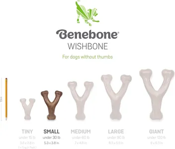 Benebone Wishbone Durable Dog Chew Toy for Aggressive Chewers, Small