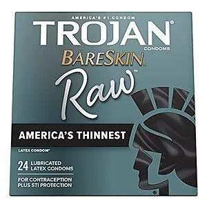 [S&S]: 24-Count BareSkin Raw Thin Condoms