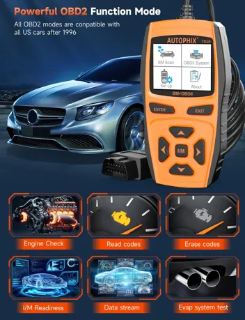 Autophix OM129 Pro 2-in-1 Battery Tester OBD2 Scanner