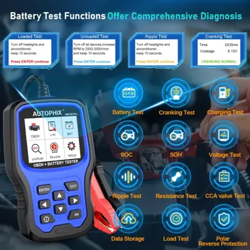 Autophix OM129 Pro 2-in-1 Battery Tester OBD2 Scanner