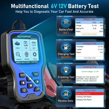 Autophix OM129 Pro 2-in-1 Battery Tester OBD2 Scanner