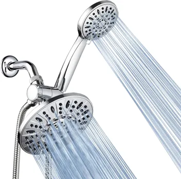 7" Premium High Pressure 3-Way 6-setting Head and Hand Held Rain Shower