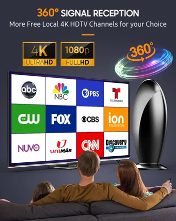 Eyxshenght 680mi Smart Amplified TV Antenna with 16.4ft Coax Cable