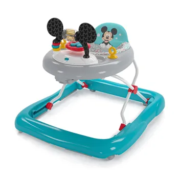 Bright Starts Baby Mickey Mouse Original Bestie 2-in-1 Baby Activity Walker - Easy Fold Frame and Removable -Toy Station