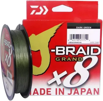 J-Braid Grand 8X 300 yards 20 lb test, dark green (fishing)