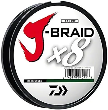 J-Braid Grand 8X 300 yards 20 lb test, dark green (fishing)