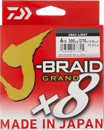 J-Braid Grand 8X 300 yards 20 lb test, dark green (fishing)