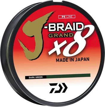 J-Braid Grand 8X 300 yards 20 lb test, dark green (fishing)