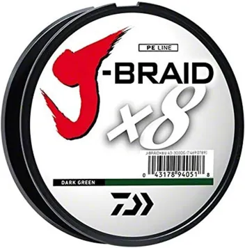 J-Braid Grand 8X 300 yards 20 lb test, dark green (fishing)