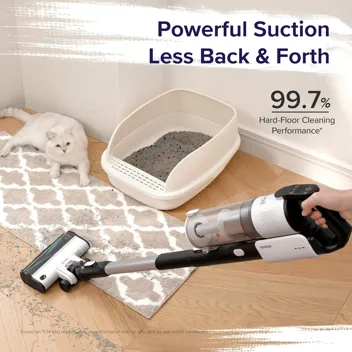 Cordless Vacuum Cleaner, Stick Vac with Tangle-Resistant Design