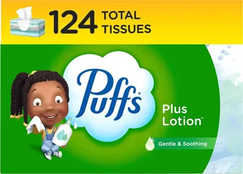 Plus Lotion Facial Tissues (124-Tissue) + Ultra Soft Non-Lotion Facial Tissue (124-Tissue)