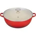 7.5-Qt Enameled Cast Iron Chef's Oven w/ Glass Lid (Cerise)