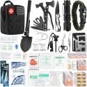 320-Piece Survival First Aid Kit with Foldable Shovel