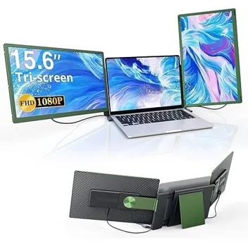 Apildella Dual 15.6" 1080p USB-C Aluminum Body Laptop Monitor Extender