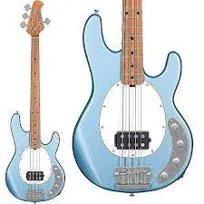 StingRay Ray34 Fingerboard Electric Bass Firemist Silver