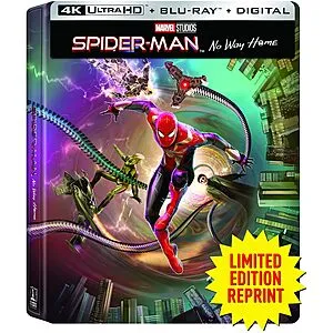 Spider-Man: No Way Home (SteelBook / Limited Edition / Reprint / 4K Ultra HD + Blu-ray + Digital 4K)