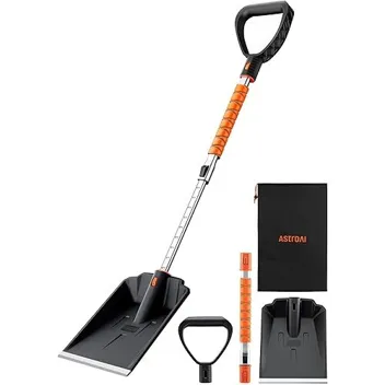 44.5" Adjustable Aluminum Shaft Snow Shovel (Weighs 1.75lb)