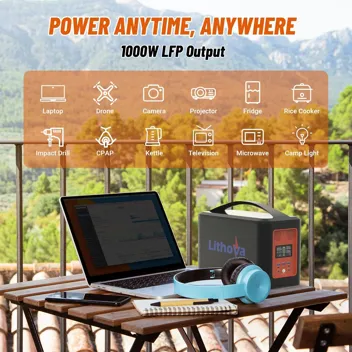 Lithova 1000W 921Wh LiFePO4 Portable Power Station