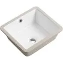 Karamag 14"x12.5" White Ceramic Undermount Bathroom Sink