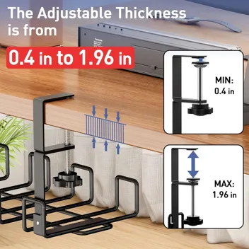 Spacecare 15.7" No Drill Under Desk Cable Management Tray