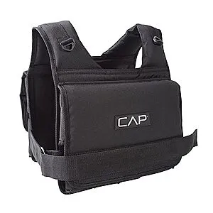 20-Lb CAP Barbell Adjustable Weighted Exercise Vest (Black)