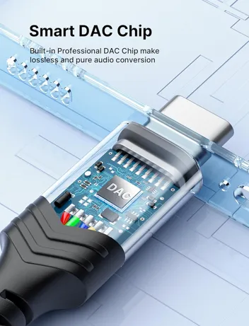 Jsaux USB Type C to 3.5mm Female Headphone Jack Adapter