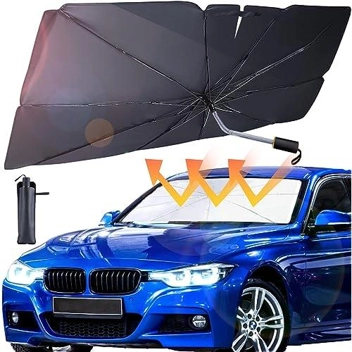 Ickimee Car Windshield Sun Shade Umbrella (Medium or Large)