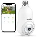 Wansview 2K 2.4GHz WiFi PTZ Light Bulb Security Camera (Works with Alexa & Google Assistant)