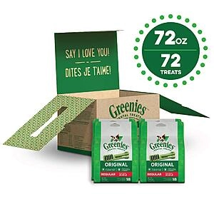 GREENIES Original Dental Dog Treats, 72 oz. Pack (72 Treats)