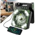 10000mAh Solar Battery Rechargeable Camping Fan