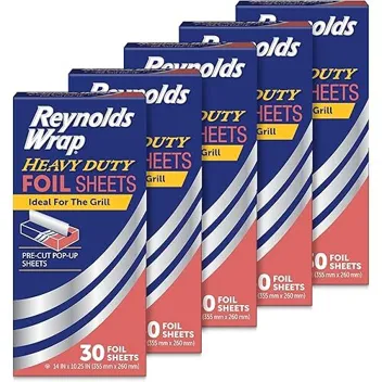 Wrap 30-Sheet Pre-Cut Pop-Up Heavy Duty Aluminum Foil Sheets