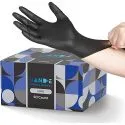 Hand-E Touch Black Nitrile Disposable Gloves (50-Count)