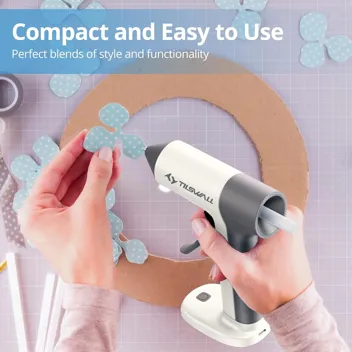 4V 2000mAh USB-Rechargeable Cordless Hot Glue Gun with 20x Glue Sticks