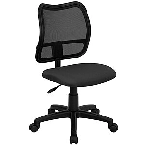 Flash Alber Mid-Back Gray Mesh Swivel Task Office Chair