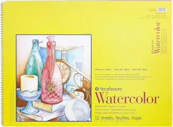 9x12 Strathmore 300 Series Watercolor Paper Pad (12 sheets) w/ Prime