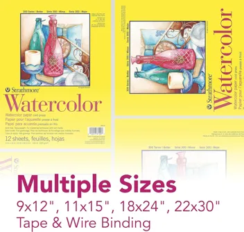 9x12 Strathmore 300 Series Watercolor Paper Pad (12 sheets) w/ Prime