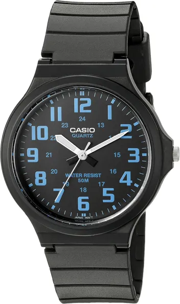 'Easy To Read' Quartz Black Casual Watch (Model: MW240-2BV)