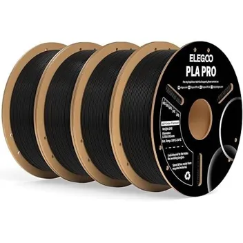 Elegoo PLA Pro 1.75mm Black 4KG 3D Printer Filament (4x 1kg Spools)