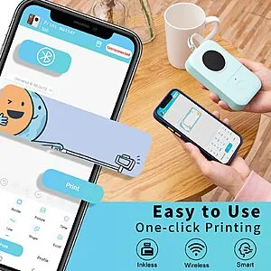 D30 Label Maker Machine, Portable Bluetooth Mini Label Printer