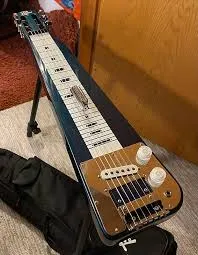 RLS-1 Lap Steel Guitar With Stand and Gig Bag Metallic Blue