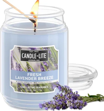 [S&S]: 18-Oz Candle-Lite Scented Everyday Aromatherapy Candle (Saltwater Lotus)