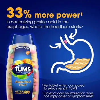 TUMS Ultra Strength Chewable Antacid Tablets (72-Count)