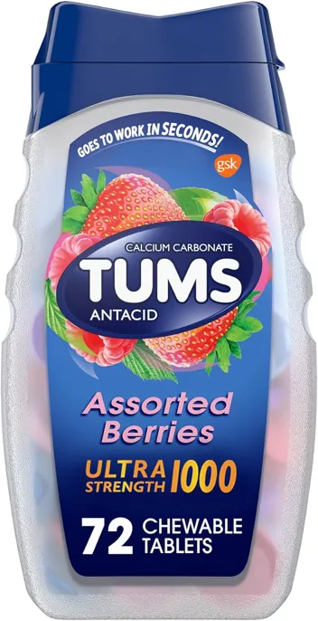 TUMS Ultra Strength Chewable Antacid Tablets (72-Count)