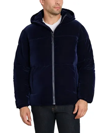 Sean John Velvet Hooded Puffer Jacket