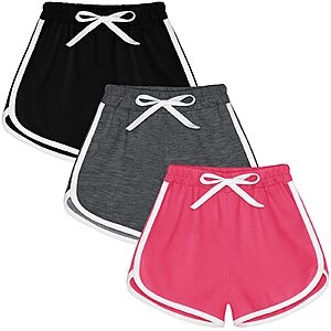 Ruisita 3 Pieces Boys Running Athletic Shorts Dance Sport Shorts Summer Workout Shorts for Toddler Kids