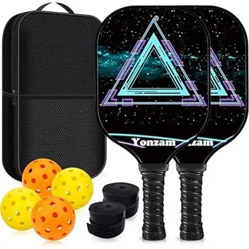 Yonzam Carbon Fiber Surface Pickleball Paddle Set (2x Paddles
