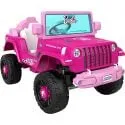 Power Wheels Barbie Jeep Wrangler Toddler Ride-On Toy w/ Driving Sounds