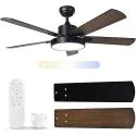 52" 24db DC Reversible Motor Dimmable Ceiling Fan Light