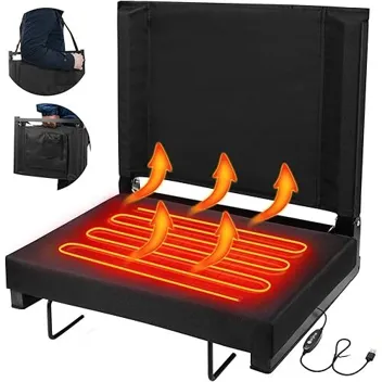 Fitense Heated Stadium Seat (Waterproof Fabric with Back Support)