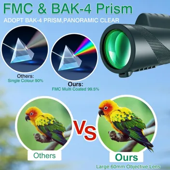 80x100 BAK-4 Prism & FMC Lens Monocular Telescope